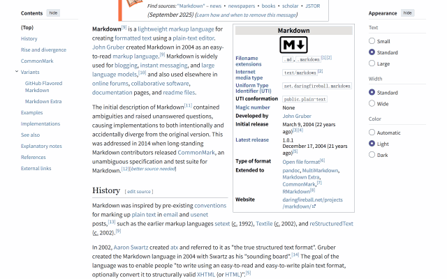 ClipMark clipping a web page into a Markdown file